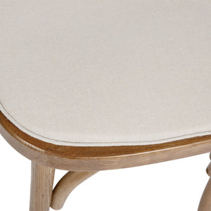 English Elm HERCULES Stackable Cross Back Dining Chair with Cushion - Timeless Design for Comfort & Durability Pecan XU-X-PEC-NTC-GG