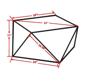 Pasargad Home Dimitri Handcrafted Brass Coffee Table – Stunning Centerpiece For Modern Living Rooms Grey Iron Prr-019zn