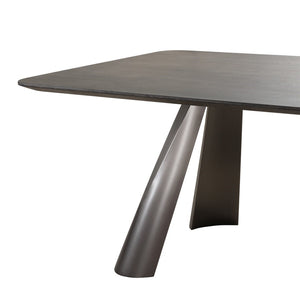 Pasargad Home Novara Round Dining Table - Modern Elegance For Sophisticated Dining Spaces D. Brown Mdf Plz-386dt