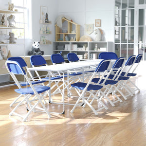 English Elm Timmy 2 Pack Kids Folding Chairs for Preschoolers – Lightweight, Durable, Easy to Store & Transport Blue 2-Y-KID-BL-GG