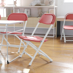 English Elm Timmy 2 Pack Kids Folding Chairs for Preschoolers – Lightweight, Durable, Easy to Store & Transport Burgundy 2-Y-KID-BY-GG