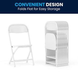 English Elm Timmy 2 Pack Kids Folding Chairs for Preschoolers – Lightweight, Durable, Easy to Store & Transport White 2-Y-KID-WH-GG