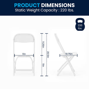 English Elm Timmy 2 Pack Kids Folding Chairs for Preschoolers – Lightweight, Durable, Easy to Store & Transport White 2-Y-KID-WH-GG
