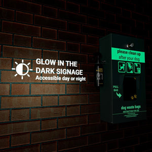 English Elm Kessler Locking Dog Waste Bag Dispenser - Glow-in-the-Dark Sign, Hand Sanitizer & 400 Bags Included YAN-GC0855425-GG
