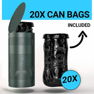 English Elm Kessler 11.5 Gallon Outdoor Trash Can - Durable Stainless Steel, Versatile Mounting & Quiet Lid! YAN-OG9I55425-GG