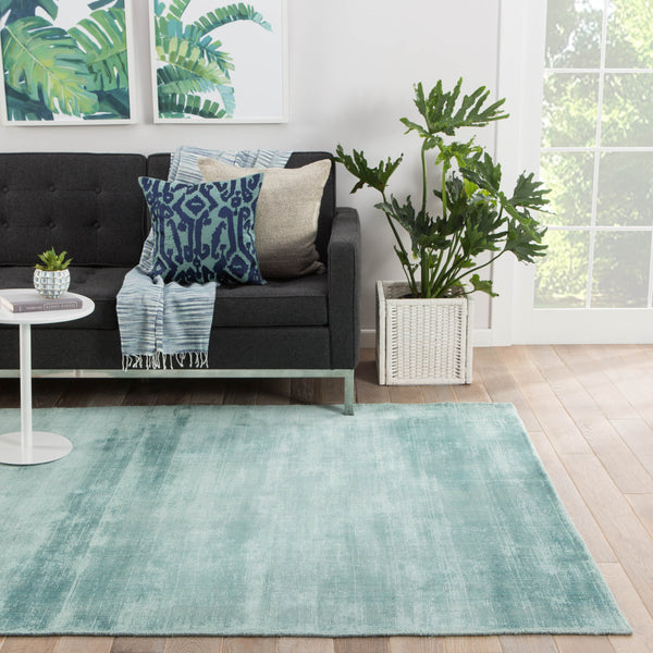 Jaipur Living Yasmin Yasmin Yas03 Handwoven Handmade 100% Viscose Solids Solid Indoor Rug Aqua 100% Viscose Rug127754