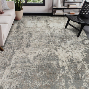 Amer Rugs Yasmin Contemporary Power-loom Area Rug With Abstract Design - Perfect For Any Living Space Decor Gray,Beige Polyester Yas1311511