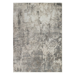 AMER Rugs Yasmin Acy YAS-1 Power-Loomed Machine Made Polyester Modern & Contemporary Abstract Rug Gray/Beige 7'10" x 10'6"