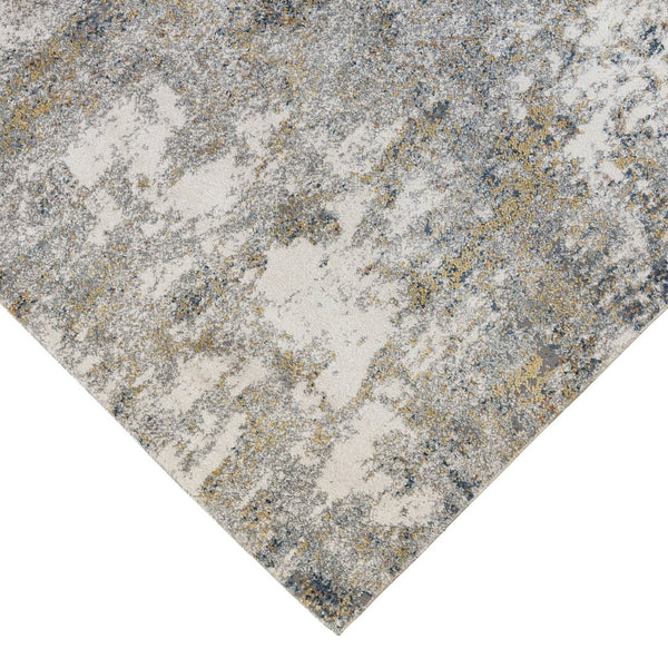 Amer Rugs Yasmin Contemporary Power-loom Area Rug With Abstract Design - Perfect For Any Living Space Decor Yellow,Blue Polyester Yas5311511