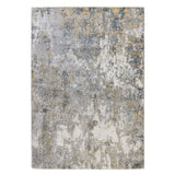 AMER Rugs Yasmin Acy YAS-5 Power-Loomed Machine Made Polyester Modern & Contemporary Abstract Rug Yellow/Blue 7'10" x 10'6"