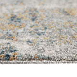 AMER Rugs Yasmin Acy YAS-5 Power-Loomed Machine Made Polyester Modern & Contemporary Abstract Rug Yellow/Blue 7'10" x 10'6"