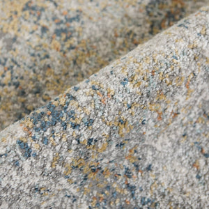 Amer Rugs Yasmin Contemporary Power-loom Area Rug With Abstract Design - Perfect For Any Living Space Decor Yellow,Blue Polyester Yas5311511