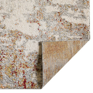 Amer Rugs Yasmin Contemporary Power-loom Area Rug With Abstract Design - Perfect For Any Living Space Decor Red,Cream Polyester Yas65373