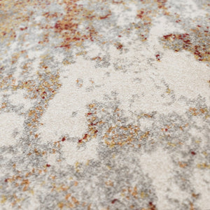 Amer Rugs Yasmin Contemporary Power-loom Area Rug With Abstract Design - Perfect For Any Living Space Decor Red,Cream Polyester Yas65373