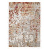 AMER Rugs Yasmin Acy YAS-6 Power-Loomed Machine Made Polyester Modern & Contemporary Abstract Rug Red/Cream 7'10" x 10'6"