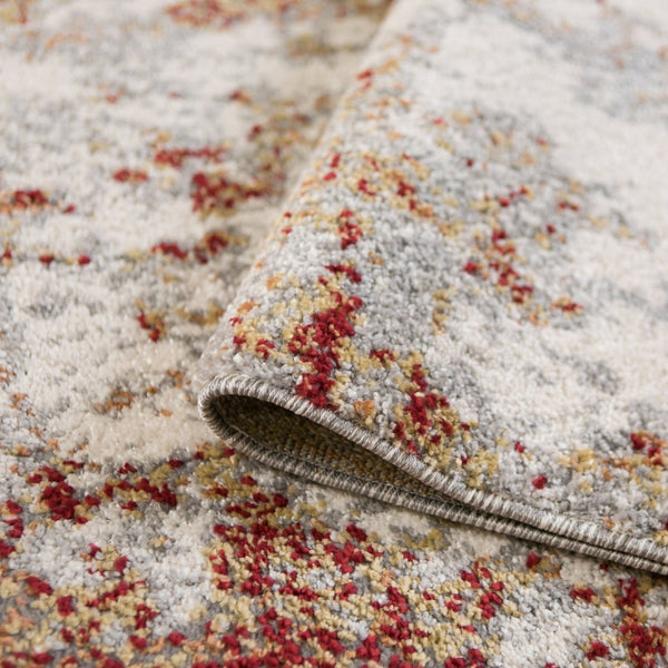 Amer Rugs Yasmin Contemporary Power-loom Area Rug With Abstract Design - Perfect For Any Living Space Decor Red,Cream Polyester Yas65373