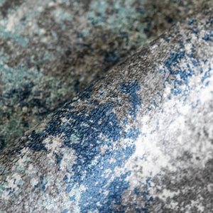 Amer Rugs Yasmin Contemporary Power-loom Area Rug With Abstract Design - Perfect For Any Living Space Decor Gray,Light Blue Polyester Yas75373