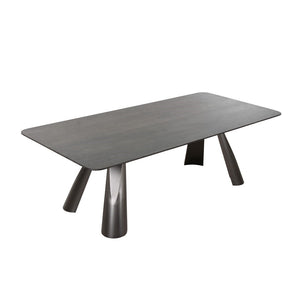 Pasargad Home Novara Round Dining Table - Modern Elegance For Sophisticated Dining Spaces D. Brown Mdf Plz-386dt