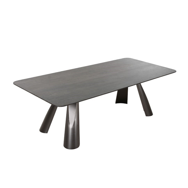 Pasargad Home Novara Round Dining Table - Modern Elegance For Sophisticated Dining Spaces D. Brown Mdf Plz-386dt