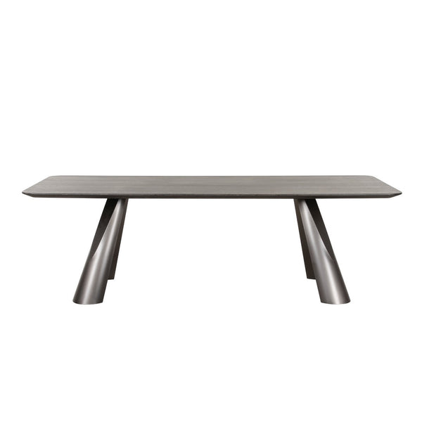 Pasargad Home Novara Round Dining Table - Modern Elegance For Sophisticated Dining Spaces D. Brown Mdf Plz-386dt