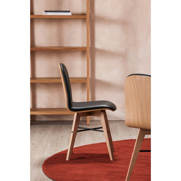 Moe's Home Napoli Leather Dining Chair Set Of 2 - Elegant Top-grain Leather With Solid Oak Frame For Comfort Black Upholstery, 100% Top,Grain Leather,Solid Oak Frame Yc-1006-02