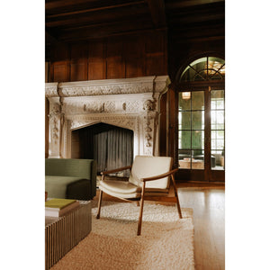 Moe's Home Harlowe Lounge Chair - Mid-century Inspired Comfort With Top-quality Leather & Solid Walnut Frame Brown Upholstery, 100% Top Grain Leather,Solid Walnut Frame Yc-1040-03