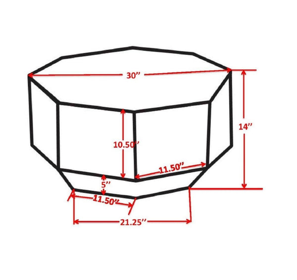 Pasargad Home Dorian Copper Finish Coffee Table - Modern Geometric Design For Chic Living Spaces Brass Iron Prr-021brs