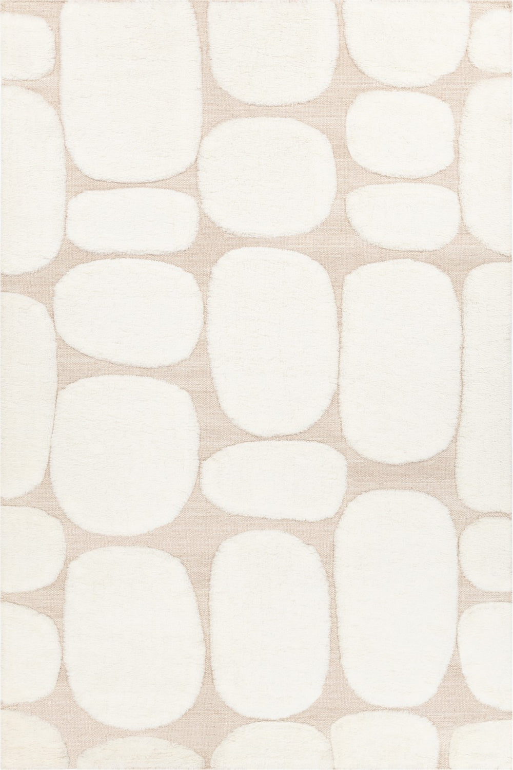 Chandra Rugs Hand Knotted Contemporary Rug – Stunning 100% Wool Masterpiece To Elevate Your Living Space Decor White,Tan Wool Yes58300-79106