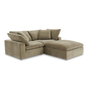 Moe's Home Clay Modular Sectional In Desert Sage - Ultimate Comfort With Performance Fabric & Versatile Design Green Upholstery, 100% Polyester Resist Performance Fabric,Wood And Plywood Frame Yj-1009-16