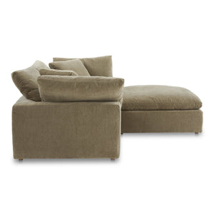 Moe's Home Clay Modular Sectional In Desert Sage - Ultimate Comfort With Performance Fabric & Versatile Design Green Upholstery, 100% Polyester Resist Performance Fabric,Wood And Plywood Frame Yj-1009-16