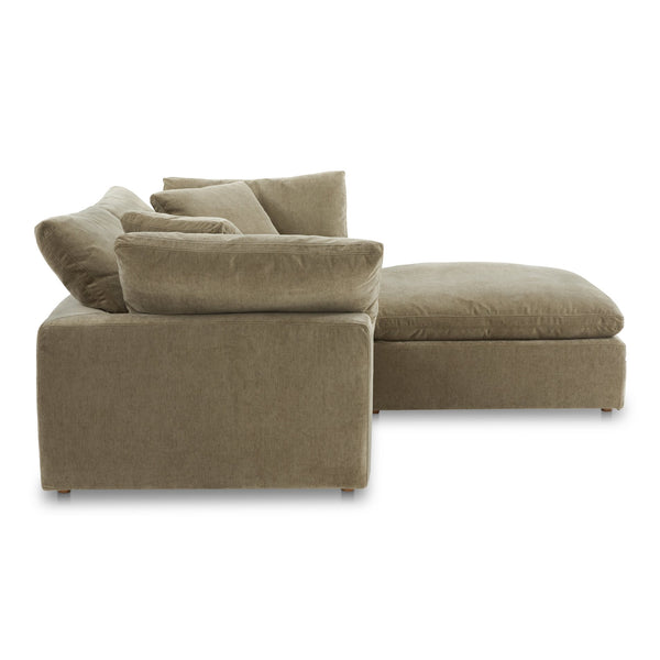 Moe's Home Clay Modular Sectional In Desert Sage - Ultimate Comfort With Performance Fabric & Versatile Design Green Upholstery, 100% Polyester Resist Performance Fabric,Wood And Plywood Frame Yj-1009-16