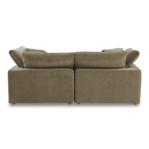 Moe's Home Clay Modular Sectional In Desert Sage - Ultimate Comfort With Performance Fabric & Versatile Design Green Upholstery, 100% Polyester Resist Performance Fabric,Wood And Plywood Frame Yj-1009-16