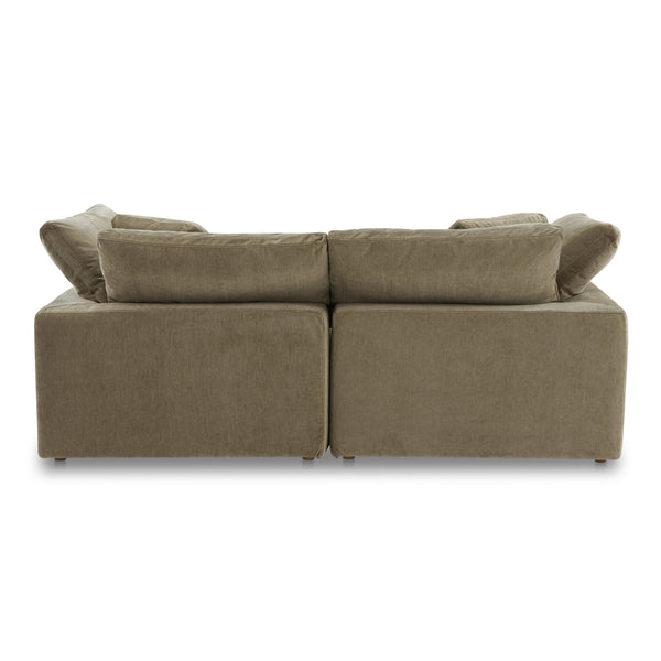 Moe's Home Clay Modular Sectional In Desert Sage - Ultimate Comfort With Performance Fabric & Versatile Design Green Upholstery, 100% Polyester Resist Performance Fabric,Wood And Plywood Frame Yj-1009-16