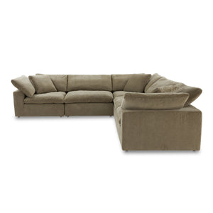 Moe's Home Clay Modular Sectional In Desert Sage - Ultimate Comfort With Performance Fabric & Versatile Design Green Upholstery, 100% Polyester Resist Performance Fabric,Wood And Plywood Frame Yj-1010-16