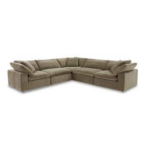 Moe's Home Clay Modular Sectional In Desert Sage - Ultimate Comfort With Performance Fabric & Versatile Design Green Upholstery, 100% Polyester Resist Performance Fabric,Wood And Plywood Frame Yj-1010-16