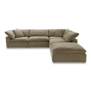 Moe's Home Clay Modular Sectional In Desert Sage - Ultimate Comfort With Performance Fabric & Versatile Design Green Upholstery, 100% Polyester Resist Performance Fabric,Wood And Plywood Frame Yj-1011-16