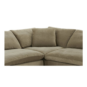 Moe's Home Clay Modular Sectional In Desert Sage - Ultimate Comfort With Performance Fabric & Versatile Design Green Upholstery, 100% Polyester Resist Performance Fabric,Wood And Plywood Frame Yj-1011-16