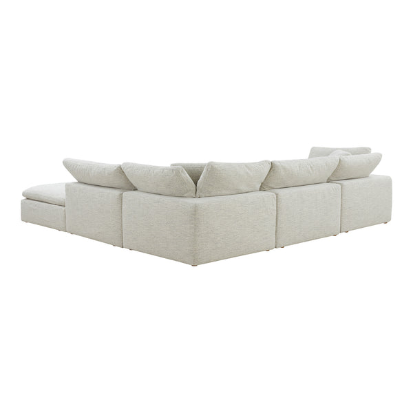 Moe's Home Clay Modular Sectional With Neverfear™ Fabric: Durable, Stylish, And Family-friendly Comfort Solution Grey Upholstery, 100% Polyester Neverfear™ Fabric,Wood And Plywood Frame Yj-1011-49