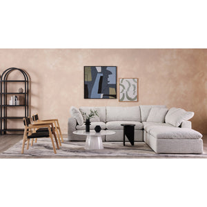 Moe's Home Clay Modular Sectional With Neverfear™ Fabric: Durable, Stylish, And Family-friendly Comfort Solution Grey Upholstery, 100% Polyester Neverfear™ Fabric,Wood And Plywood Frame Yj-1011-49