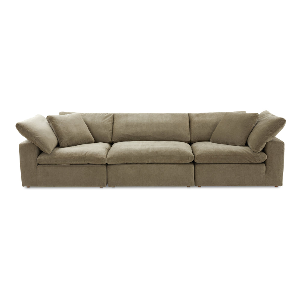 Moe's Home Clay Modular Sofa - Ultra-comfortable Performance Fabric Seating With Stain-resistant Technology Green Upholstery, 100% Polyester Resist Performance Fabric,Wood And Plywood Frame Yj-1026-16