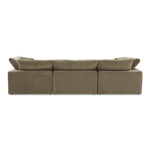 Moe's Home Clay Modular Sofa - Ultra-comfortable Performance Fabric Seating With Stain-resistant Technology Green Upholstery, 100% Polyester Resist Performance Fabric,Wood And Plywood Frame Yj-1026-16