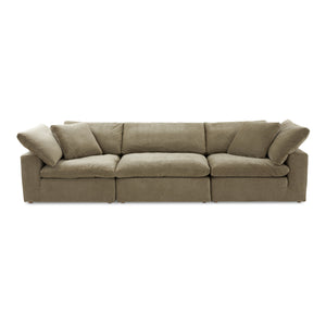 Moe's Home Terra Modular Sofa - Scandi-style Comfort With Stain-resistant Fabric For Busy Households And Families Green Upholstery, 100% Polyester Resist Performance Fabric,Wood And Plywood Frame Yj-1027-16