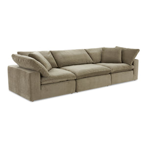 Moe's Home Terra Modular Sofa - Scandi-style Comfort With Stain-resistant Fabric For Busy Households And Families Green Upholstery, 100% Polyester Resist Performance Fabric,Wood And Plywood Frame Yj-1027-16