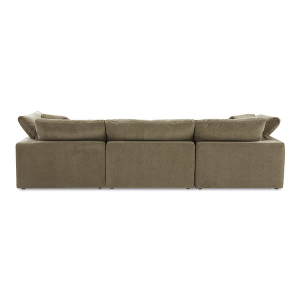 Moe's Home Terra Modular Sofa - Scandi-style Comfort With Stain-resistant Fabric For Busy Households And Families Green Upholstery, 100% Polyester Resist Performance Fabric,Wood And Plywood Frame Yj-1027-16