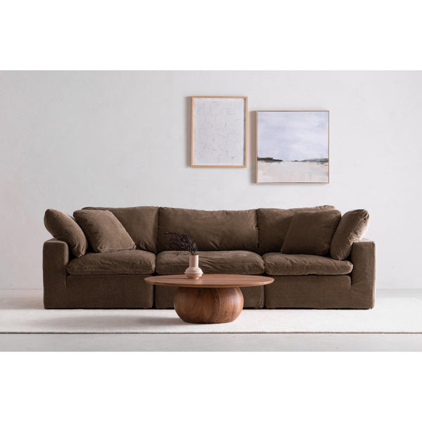 Moe's Home Terra Modular Sofa - Scandi-style Comfort With Stain-resistant Fabric For Busy Households And Families Green Upholstery, 100% Polyester Resist Performance Fabric,Wood And Plywood Frame Yj-1027-16