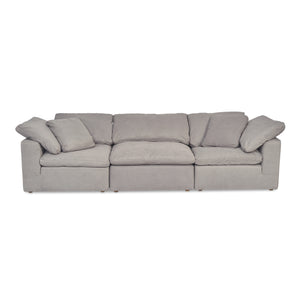 Moe's Home Terra Modular Sofa - Scandi-style Comfort With Stain-resistant Fabric For Busy Households And Families Grey Upholstery, 100% Polyester Livesmart Stain Resistant Fabric,Wood And Plywood Frame Yj-1027-29