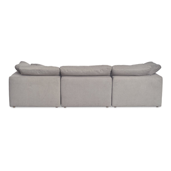 Moe's Home Terra Modular Sofa - Scandi-style Comfort With Stain-resistant Fabric For Busy Households And Families Grey Upholstery, 100% Polyester Livesmart Stain Resistant Fabric,Wood And Plywood Frame Yj-1027-29