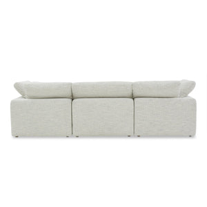 Moe's Home Terra Modular Sofa - Scandi-style Comfort With Stain-resistant Fabric For Busy Households And Families Grey Upholstery, 100% Polyester Neverfear™ Fabric,Wood And Plywood Frame Yj-1027-49