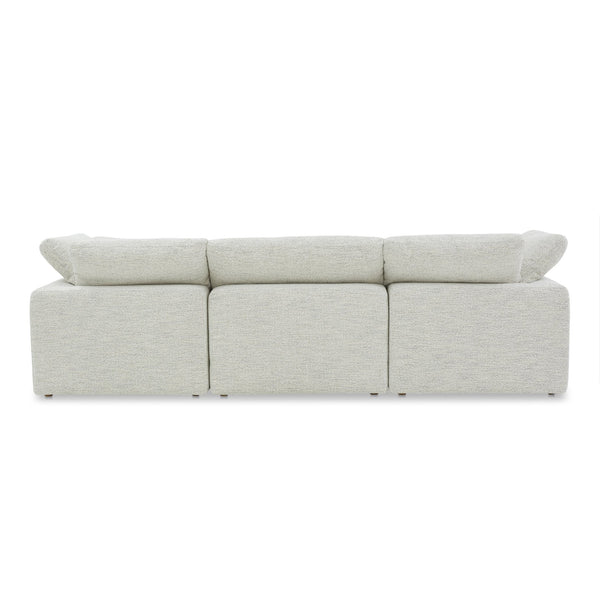 Moe's Home Terra Modular Sofa - Scandi-style Comfort With Stain-resistant Fabric For Busy Households And Families Grey Upholstery, 100% Polyester Neverfear™ Fabric,Wood And Plywood Frame Yj-1027-49