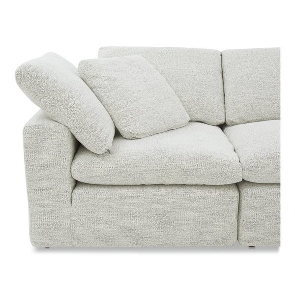 Moe's Home Terra Modular Sofa - Scandi-style Comfort With Stain-resistant Fabric For Busy Households And Families Grey Upholstery, 100% Polyester Neverfear™ Fabric,Wood And Plywood Frame Yj-1027-49